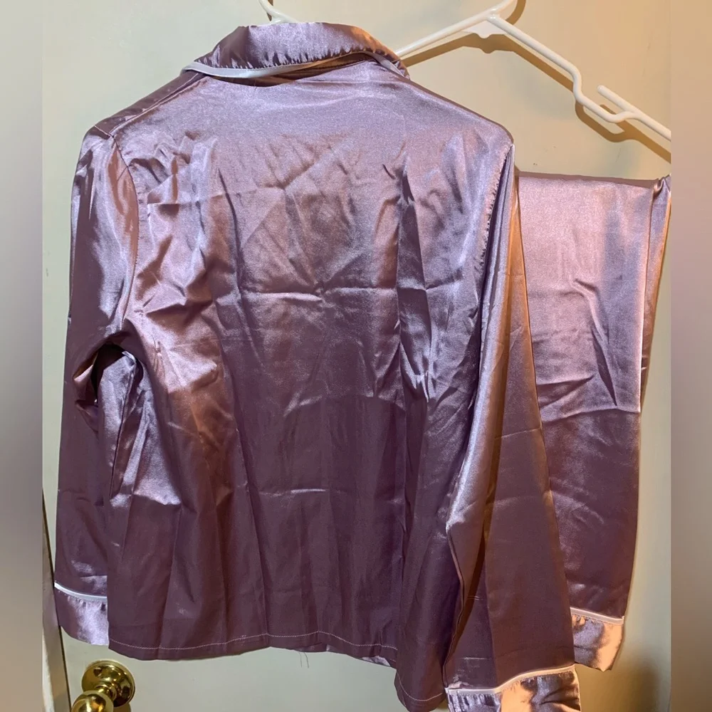 Silky Lavender Pajama Set Size Small